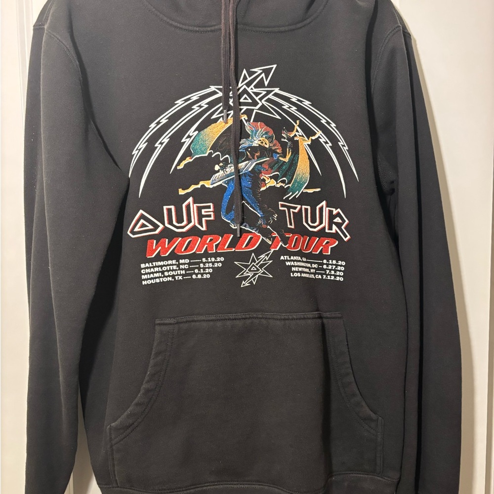 Black Graphic Crewneck Sweater